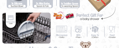 Silver Non-Toxic Baby Plates