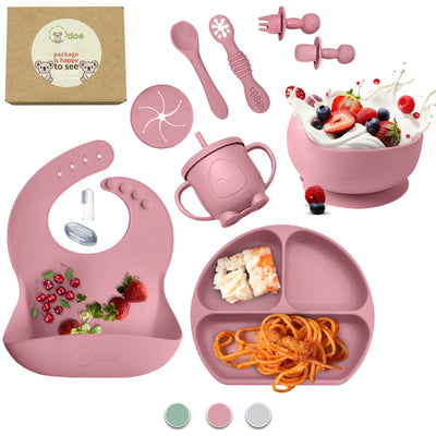 O'doe 11-Pcs Silicone Baby Feeding Set