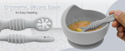 Silver Silicone Spoon 