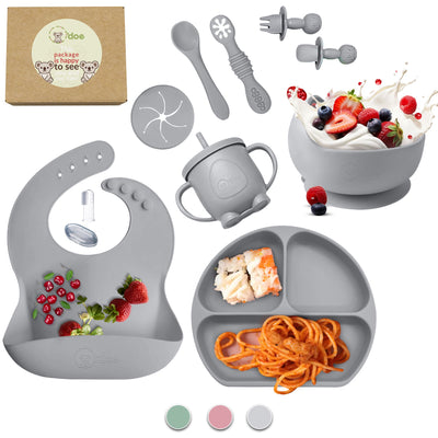 O'doe 11-Pcs Silicone Baby Feeding Set